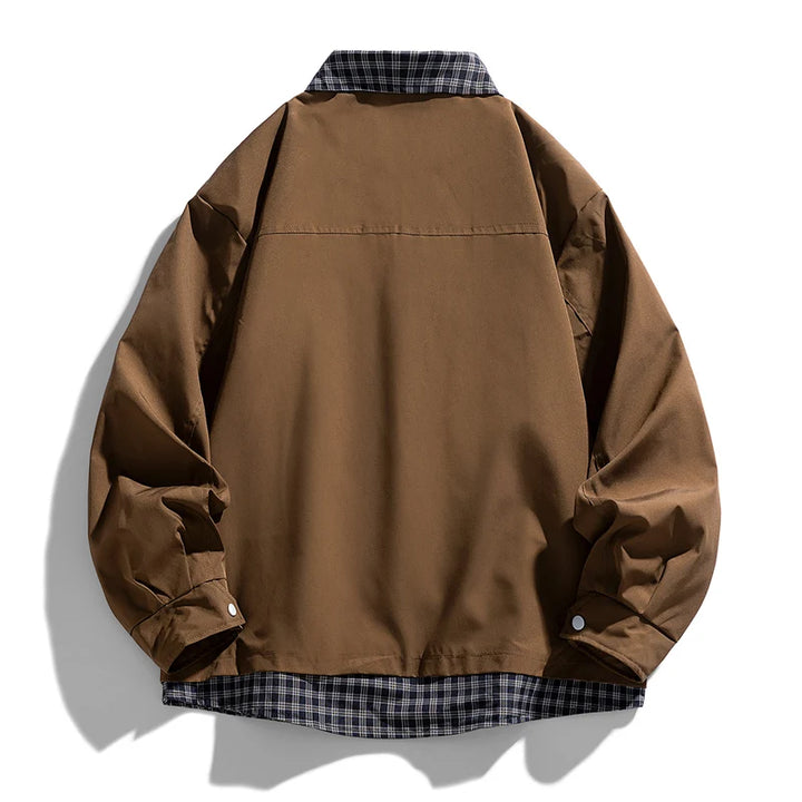 Langley Plaid Collar Bomber Jacket
