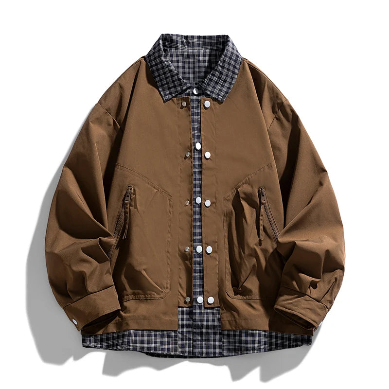 Langley Plaid Collar Bomber Jacket