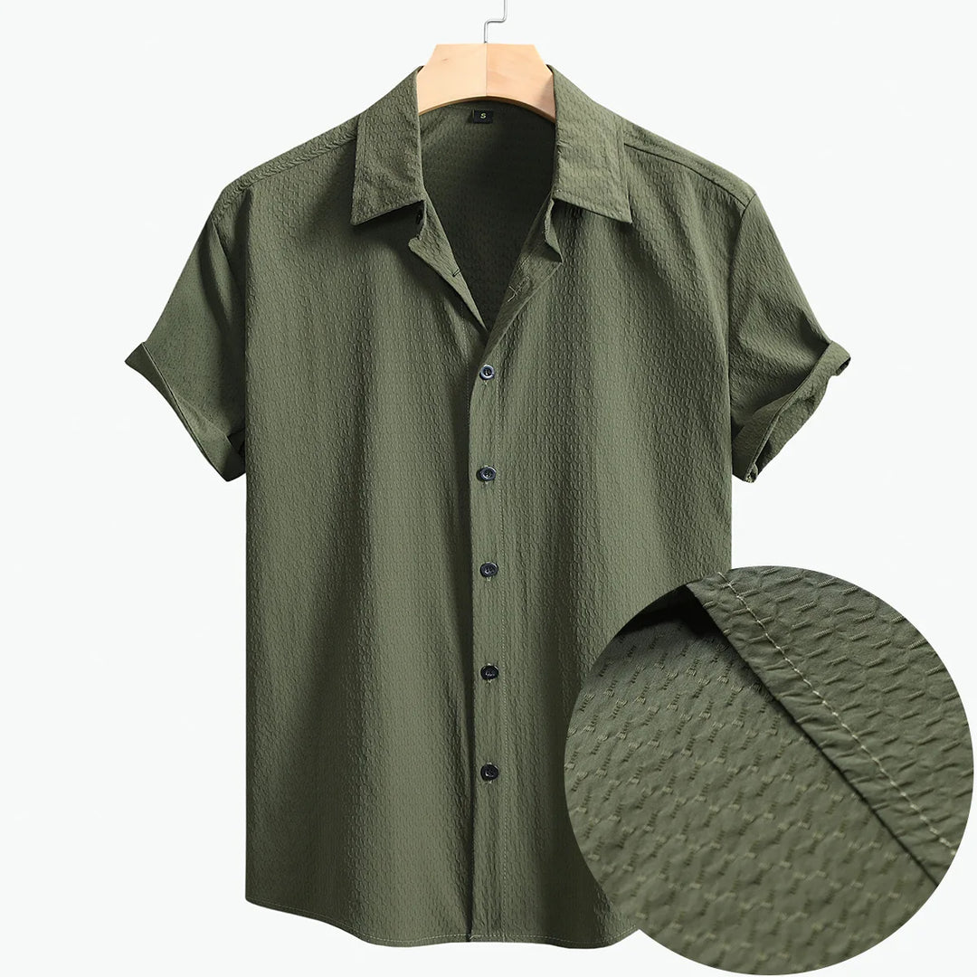 Ashby Men's Textured Camp Collar Shirt