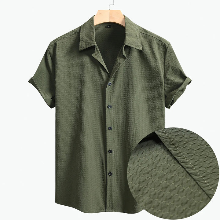 Ashby Men's Textured Camp Collar Shirt