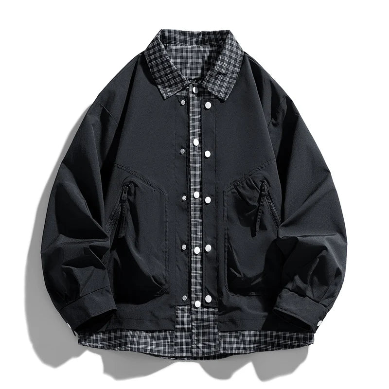 Langley Plaid Collar Bomber Jacket