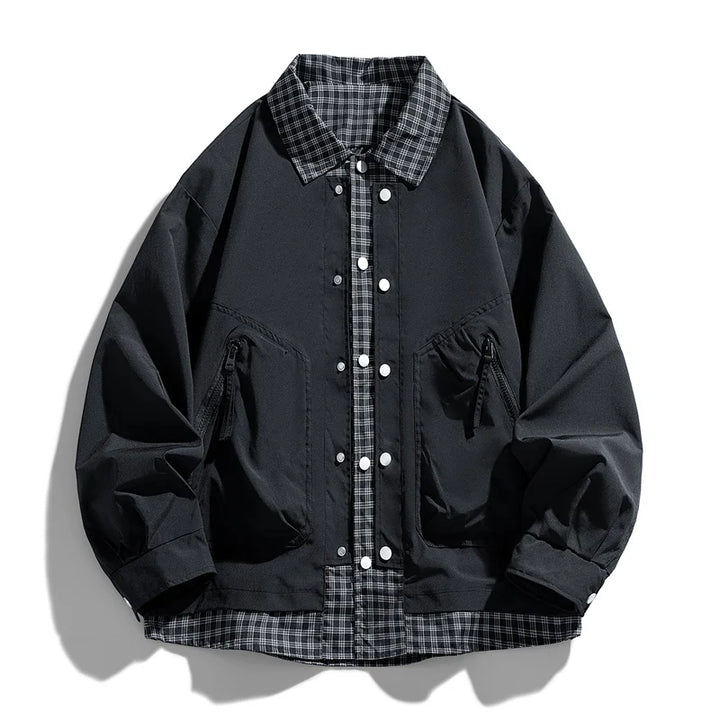 Langley Plaid Collar Bomber Jacket