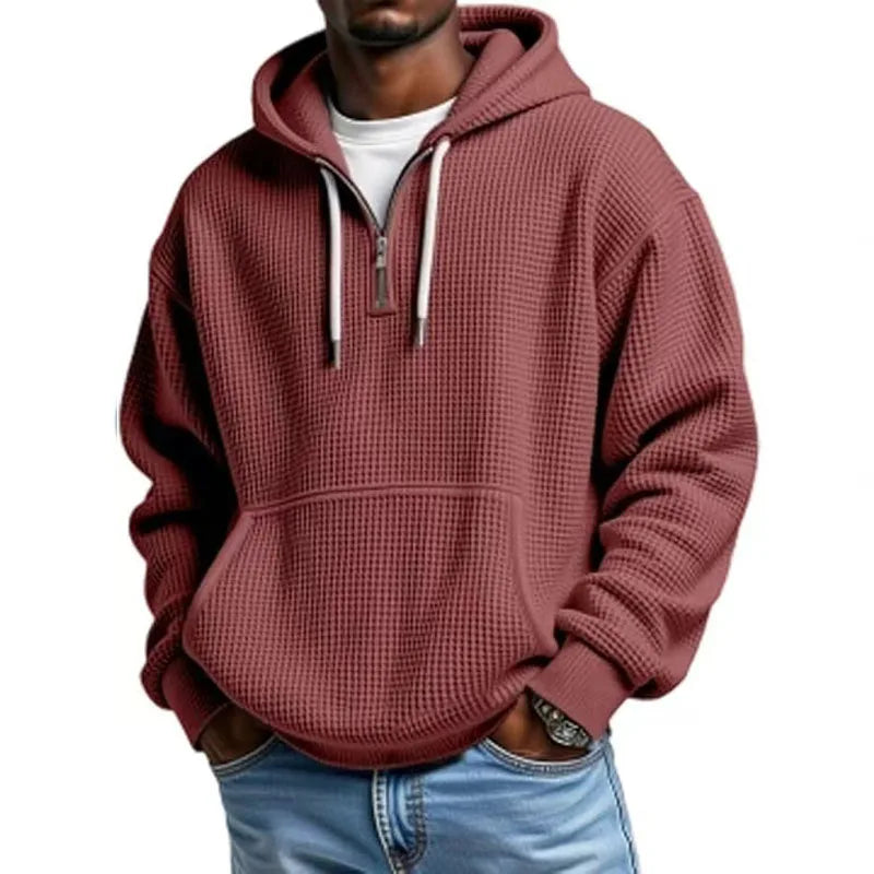 Garland Men's Waffle-Knit Pullover Hoodie