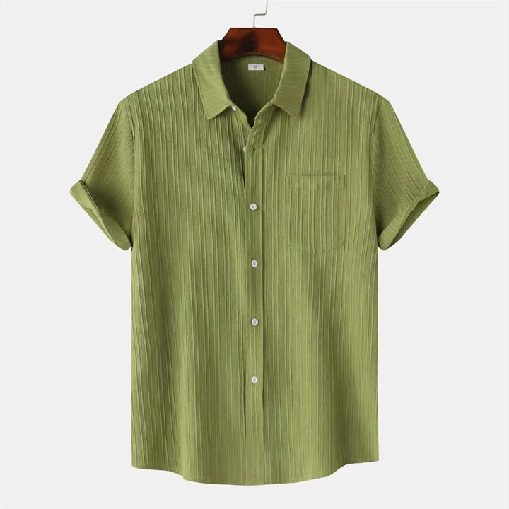 Hawthorne Men's Linen Short Sleeve Button Up Shirt