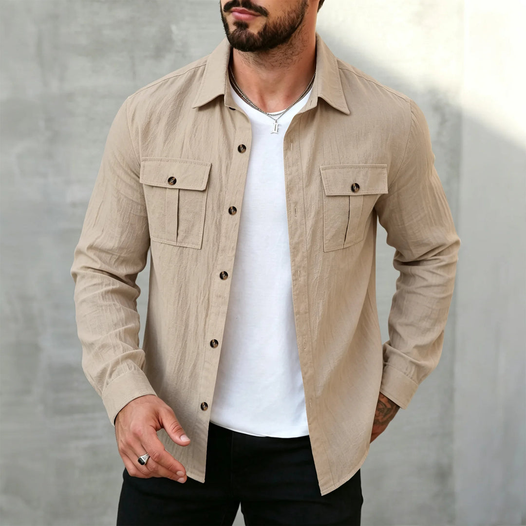 Merrick Men's Linen Long Sleeve Shirt
