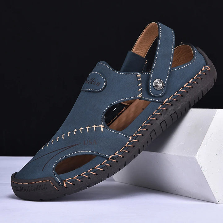Cordovan Genuine Leather Fisherman Sandals