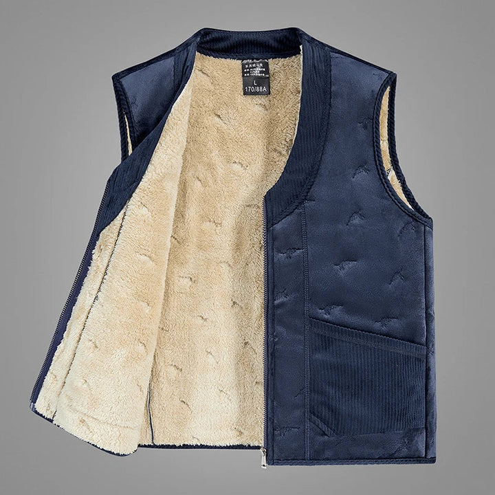 Summit Men's Sherpa-Lined Quilted Vest