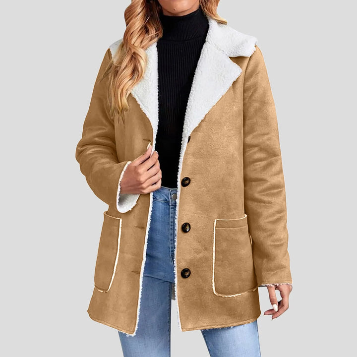 Sable Women's Suede Sherpa-Lined Blazer Coat