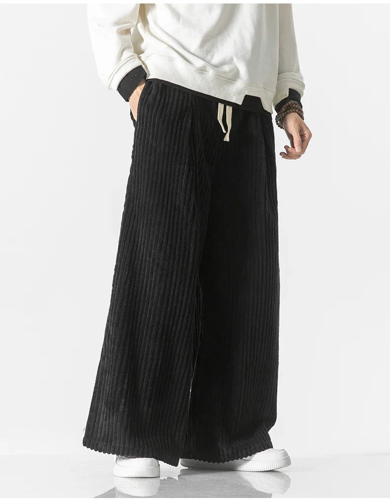 Quinn Wide-Leg Corduroy Sweatpants