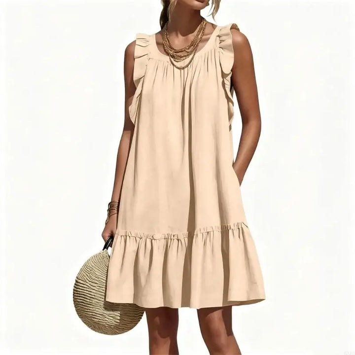 Solene Sleeveless Ruffle Tiered Dress