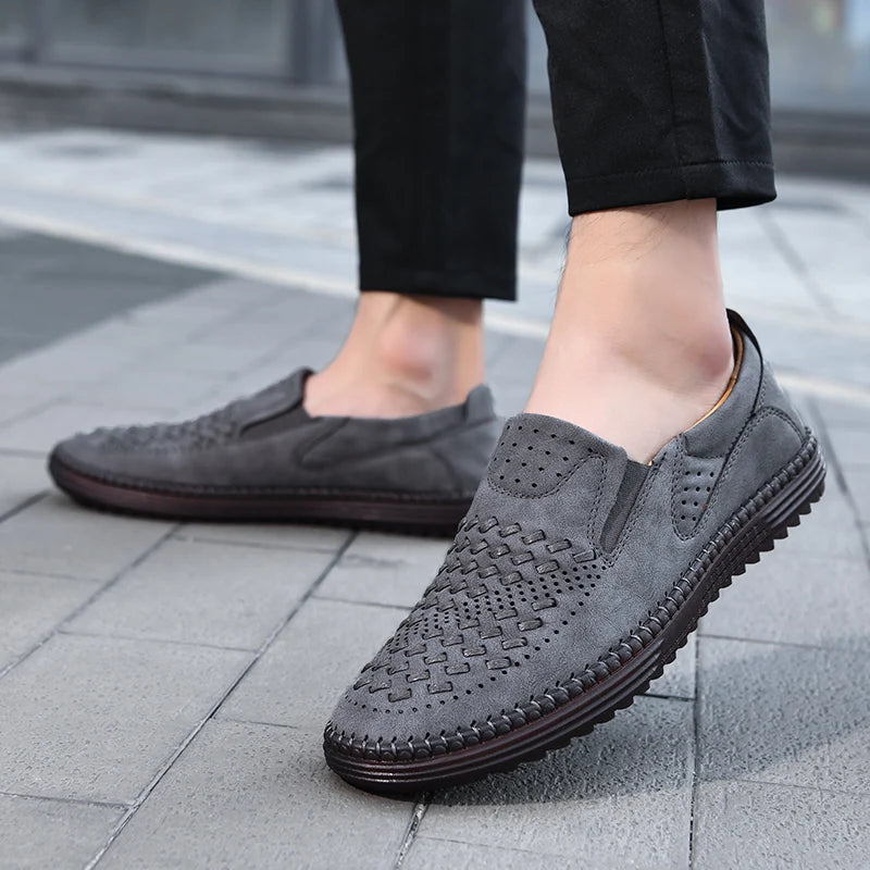 Kieran Men's Woven Slip-On Loafers