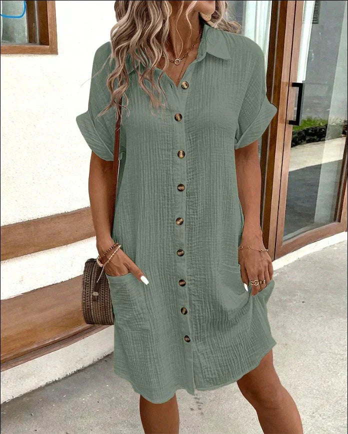 Kestlyn Women's Button-Front Shirt Dress