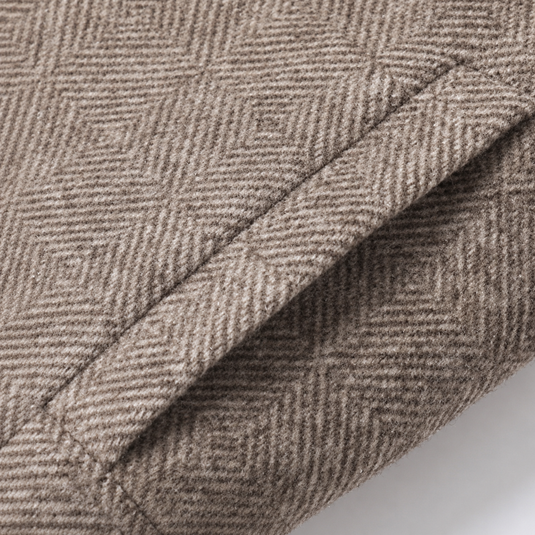 Tallis Wool Herringbone Bomber Jacket