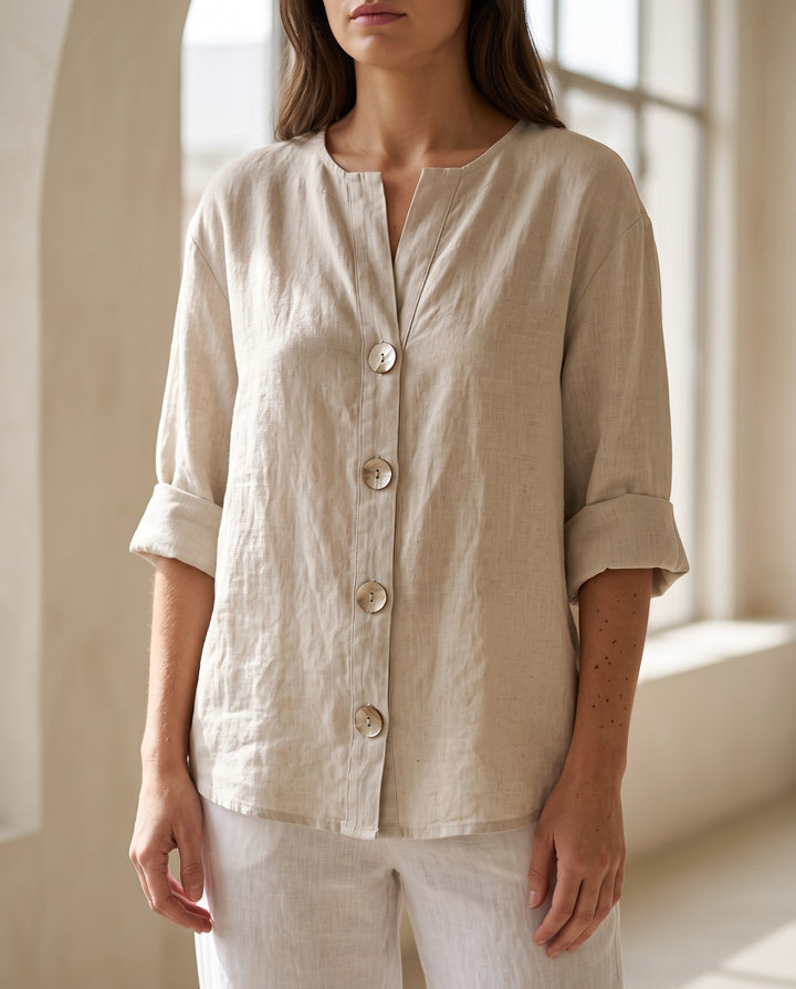 Larkin Button-Front Shirt