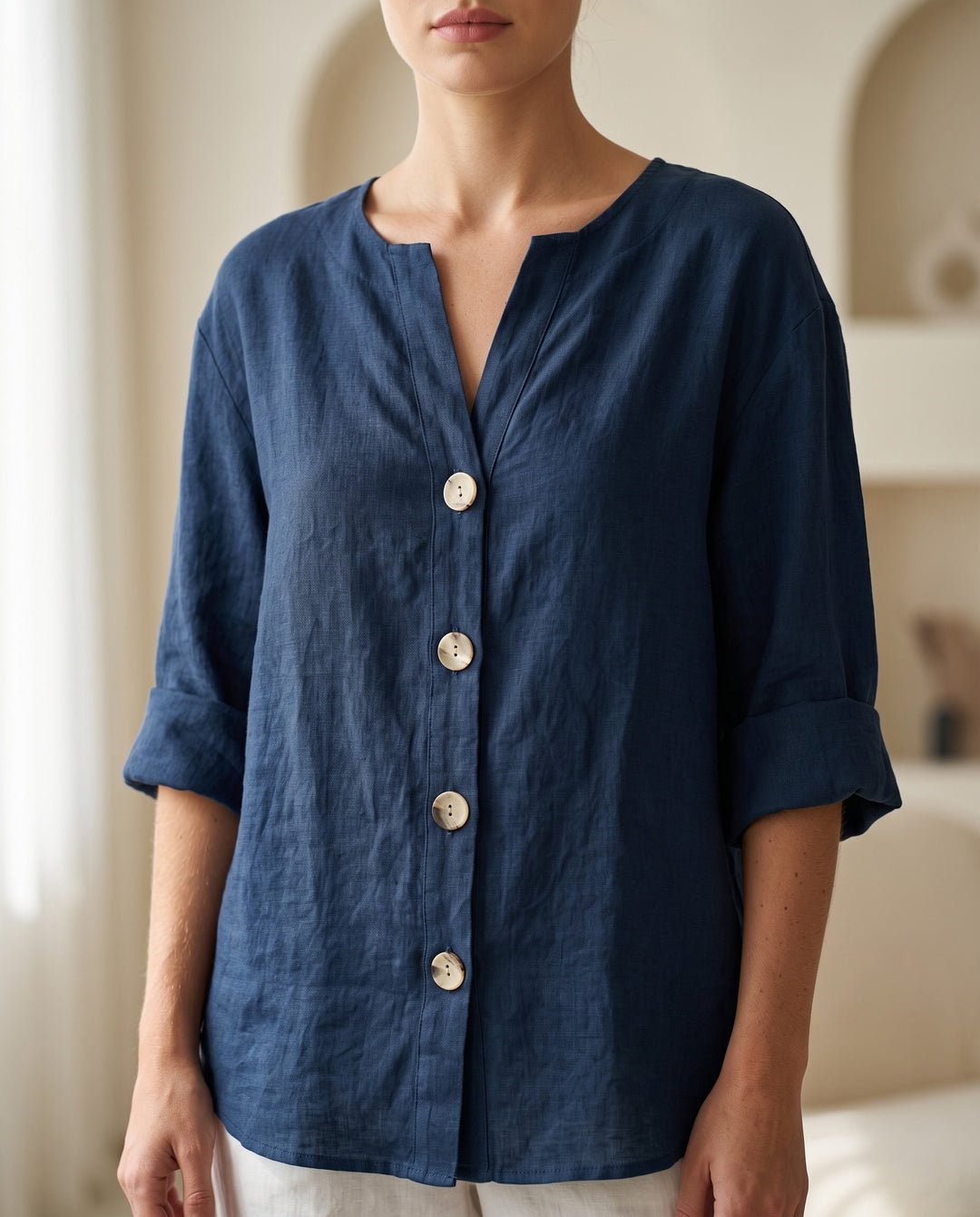 Larkin Button-Front Shirt