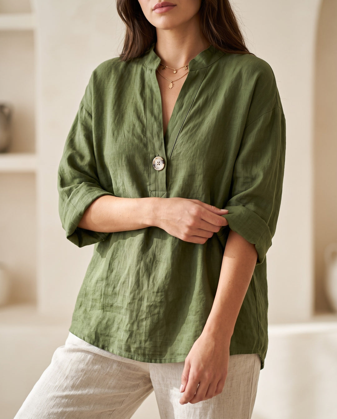 Cassidy Button-Front Blouse