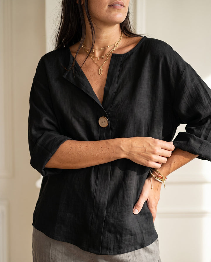 Cassidy Button-Front Blouse