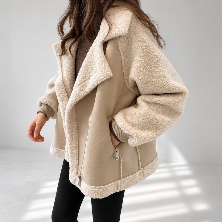 Calloway Sherpa Suede Aviator Jacket