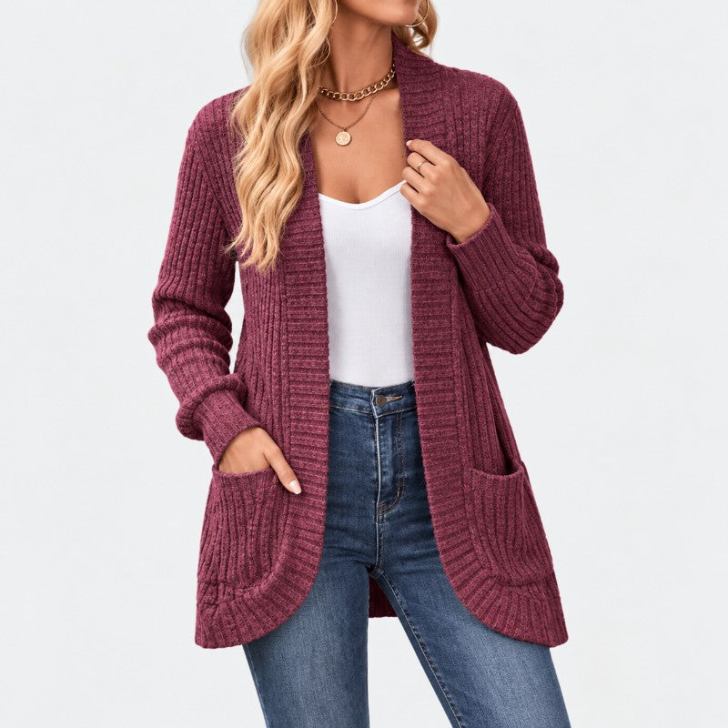 Ribley Open Front Knit Cardigan