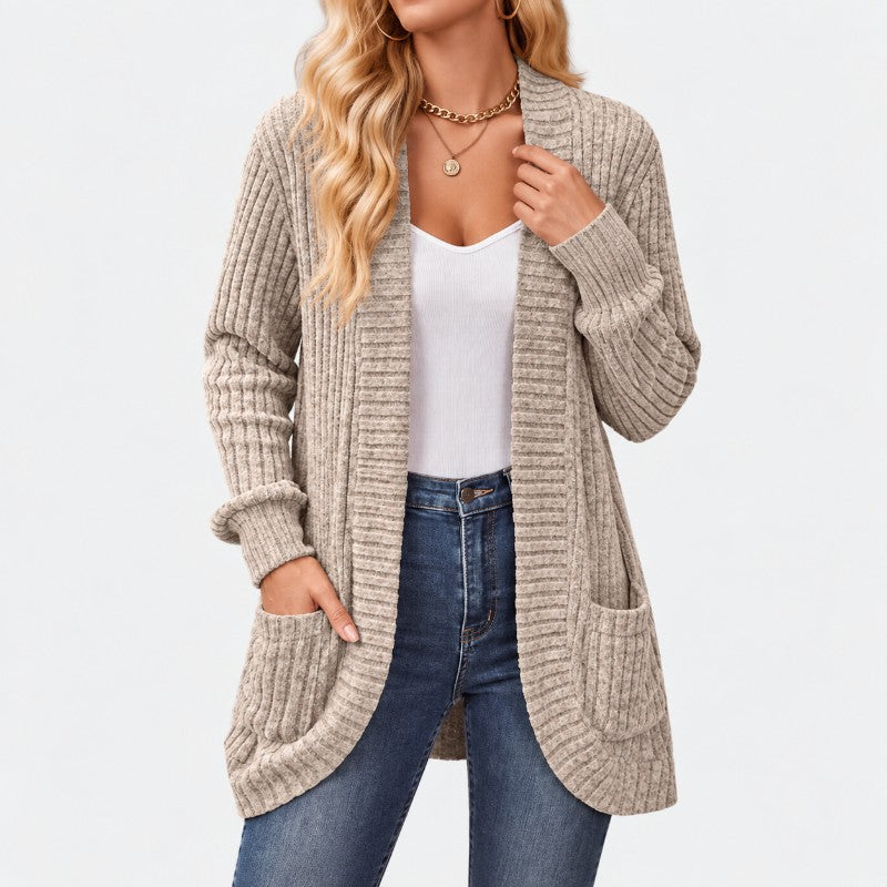 Ribley Open Front Knit Cardigan