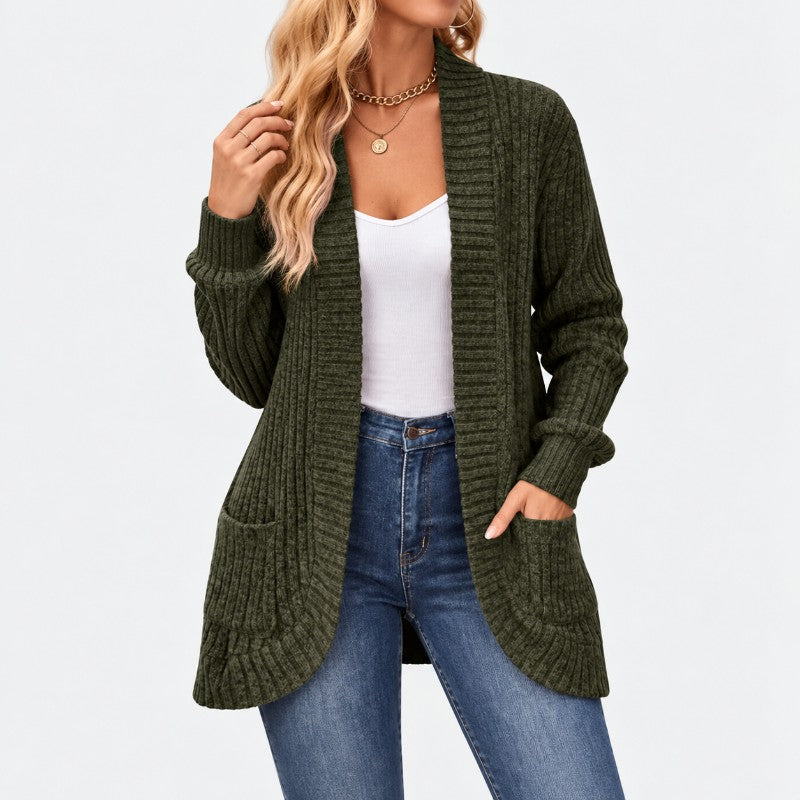 Ribley Open Front Knit Cardigan