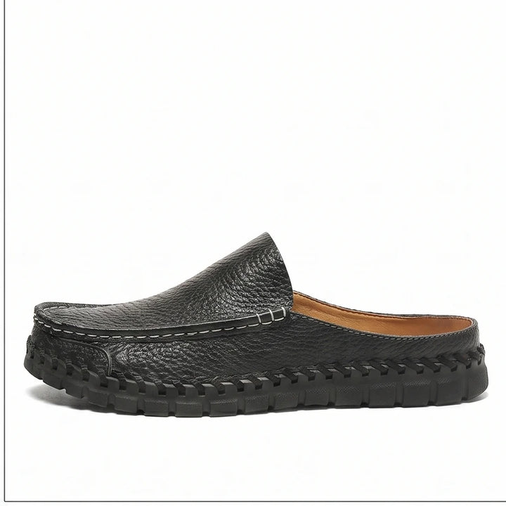 Black leather mule on a white background - 2