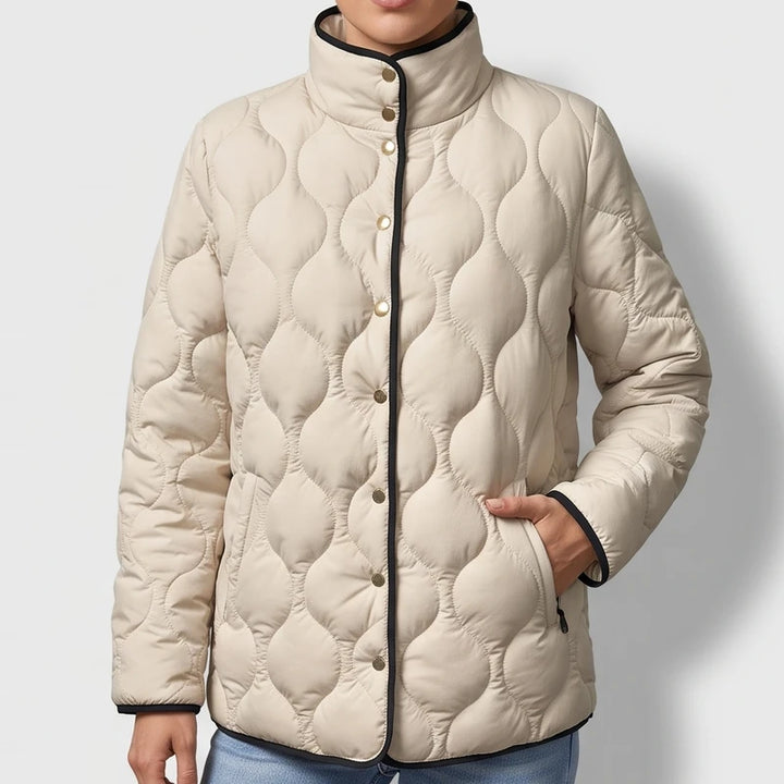 Beige cotton jackets on an off-gray studio background - 2