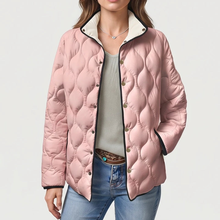 Pink cotton jackets on an off-gray studio background - 2