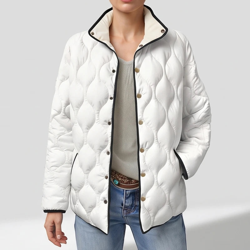 White cotton jackets on an off-gray studio background - 2