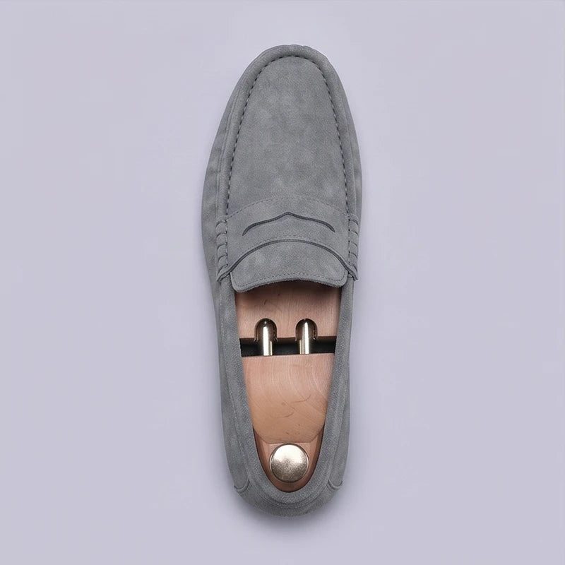Gray Callahan Suede Penny Loafers product photo - 3