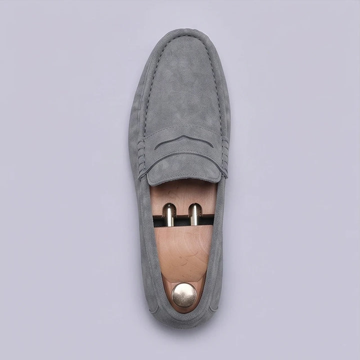 Gray Callahan Suede Penny Loafers product photo - 3