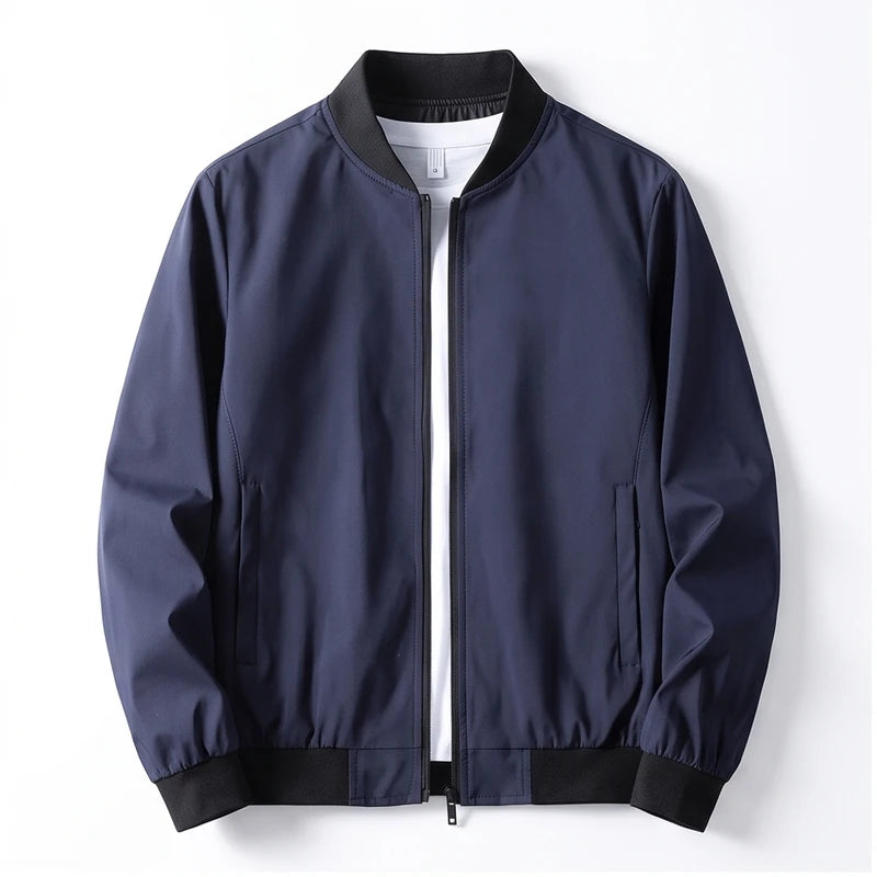 Navy apparel on a white background