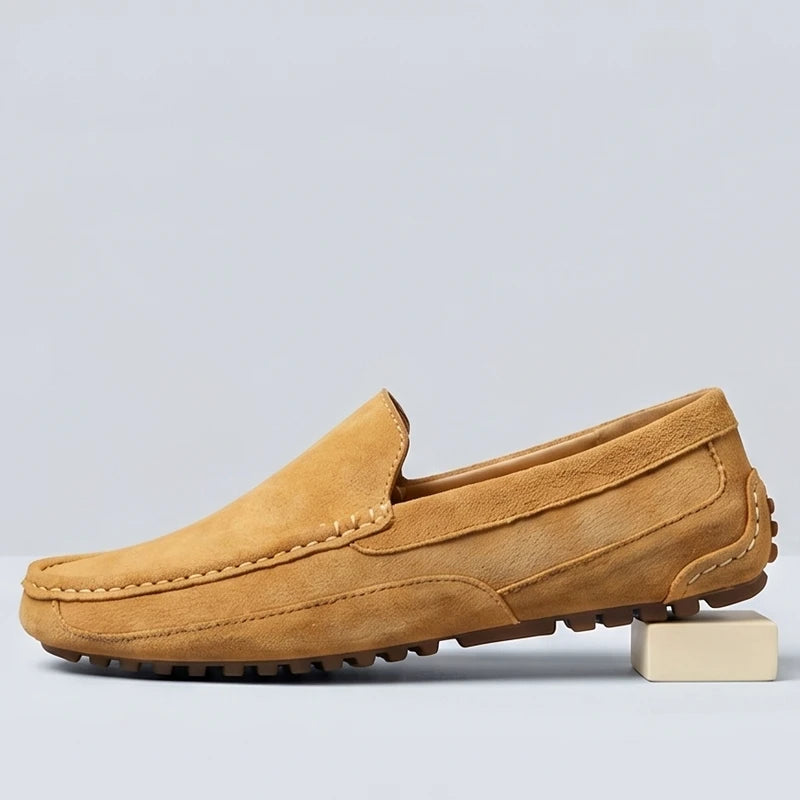 Brown Devereux Suede Driving Loafers product photo - 2