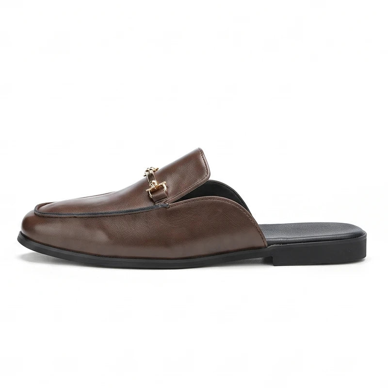 Brown leather loafers on a white background - 2
