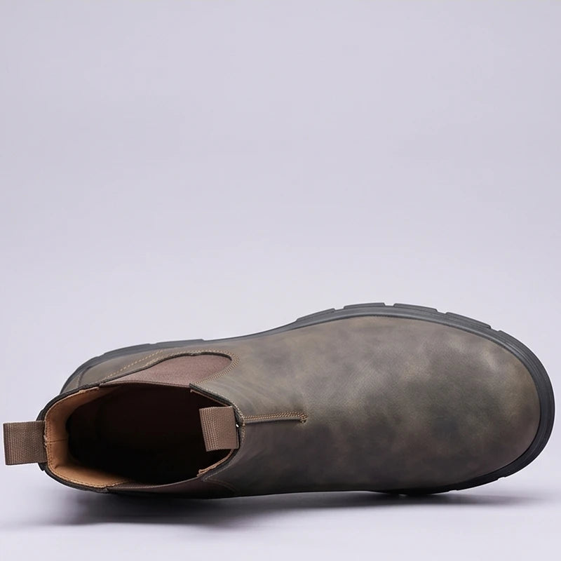Brown Granger Chelsea Boots with Thick Sole product photo - 4