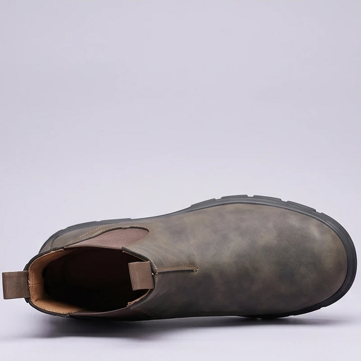 Brown Granger Chelsea Boots with Thick Sole product photo - 4