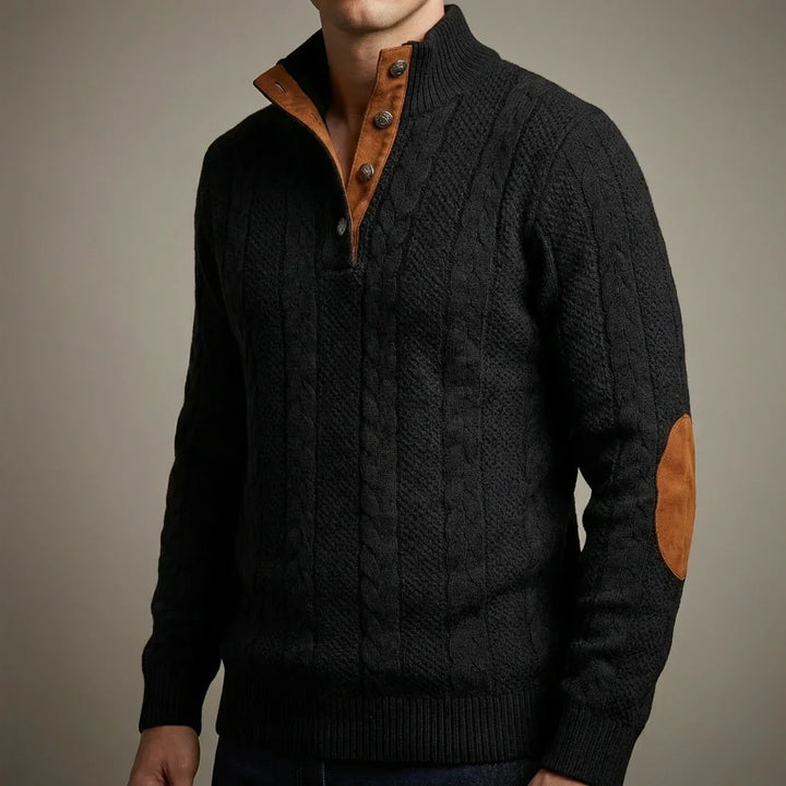 Rowan Men's Cable Knit Pullover Sweater