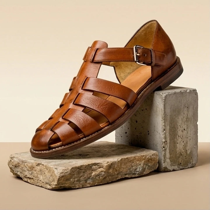 Light Brown Rafferty Genuine Leather Fisherman Sandals product photo