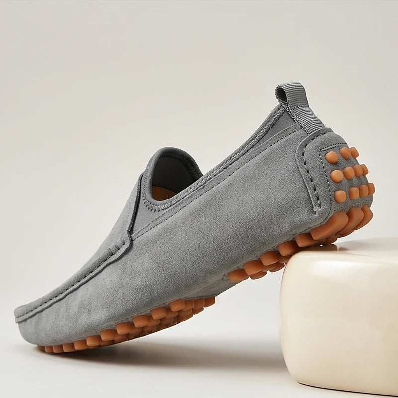 Gray Graydon Suede Slip-On Loafers product photo - 4