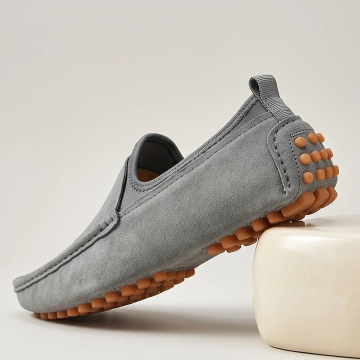 Gray Graydon Suede Slip-On Loafers product photo - 4