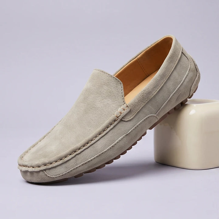 Khaki Devereux Suede Driving Loafers product photo