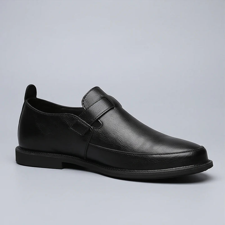 Black Winslow Genuine Leather Monk Strap Loafers product photo - 3