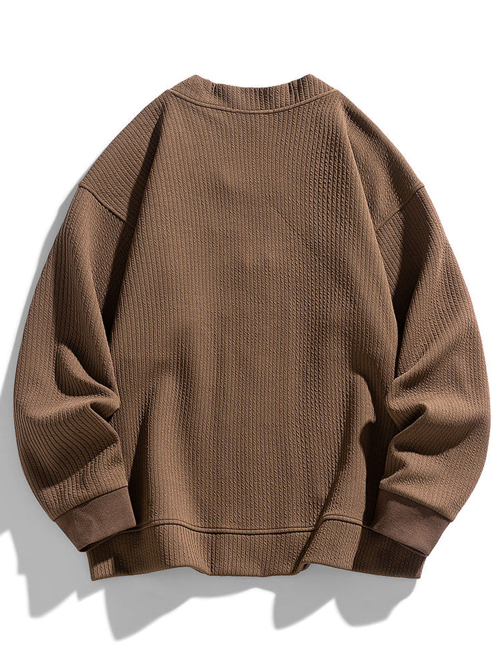 Cascade Men's Textured Knit Cardigan