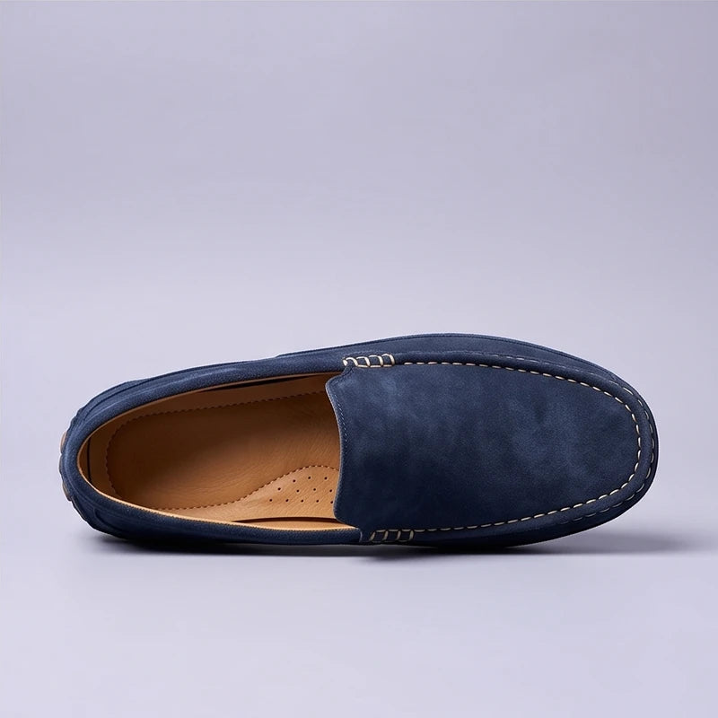 Blue Devereux Suede Driving Loafers product photo - 4