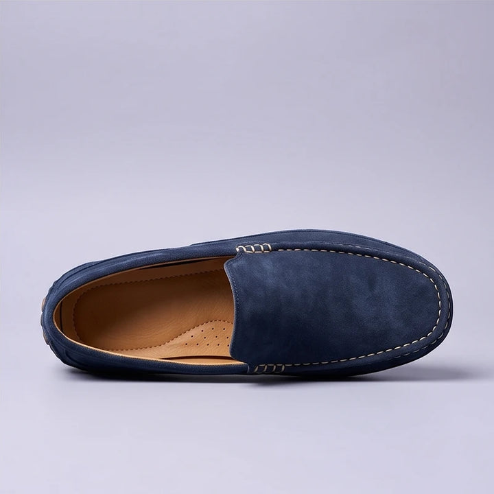 Blue Devereux Suede Driving Loafers product photo - 4