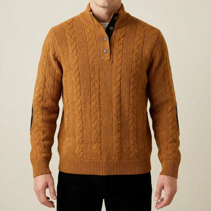 Rowan Men's Cable Knit Pullover Sweater