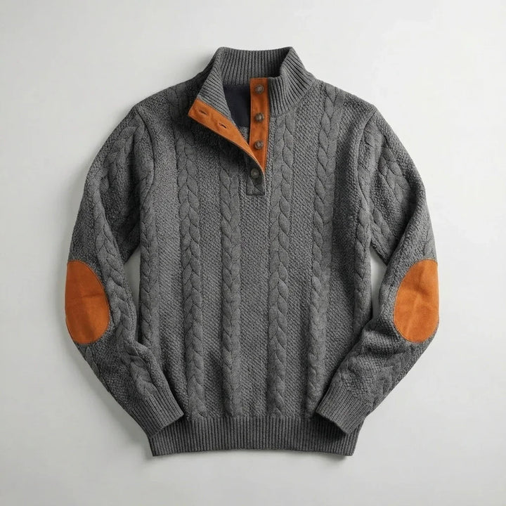 Rowan Men's Cable Knit Pullover Sweater