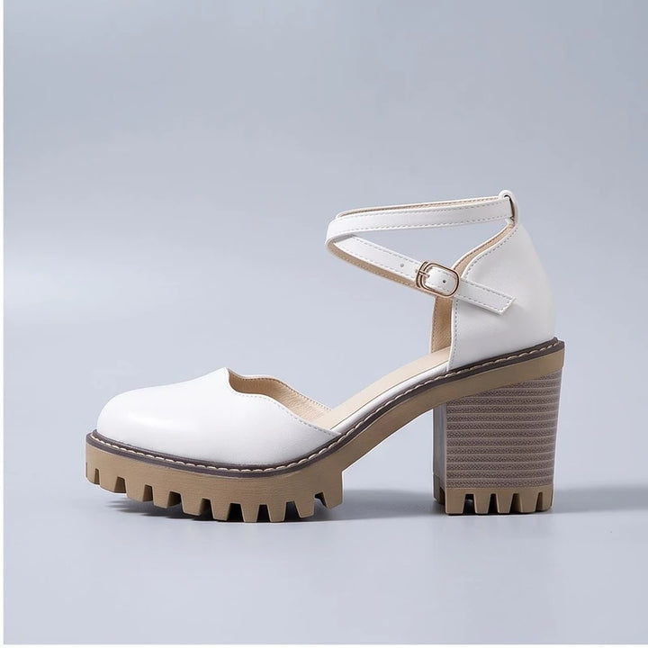 White heels in a studio background - 2
