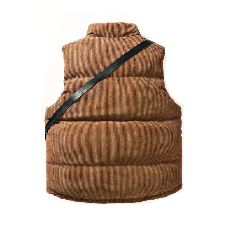 Corwin Men's Corduroy Puffer Vest with Crossbody Bag