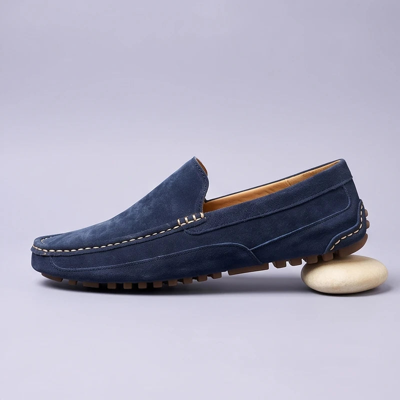 Blue Devereux Suede Driving Loafers product photo - 2